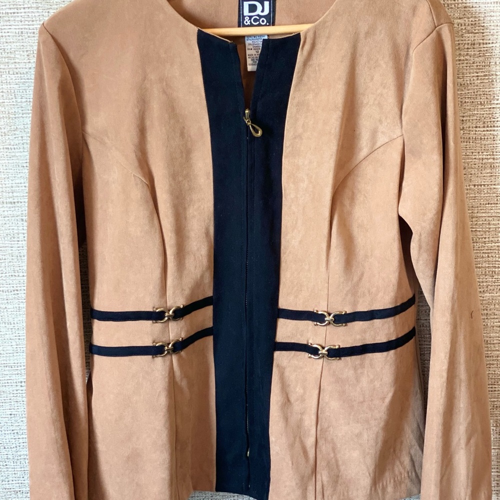 Dj & Co. by Dawn Joy, blazer, black and brown